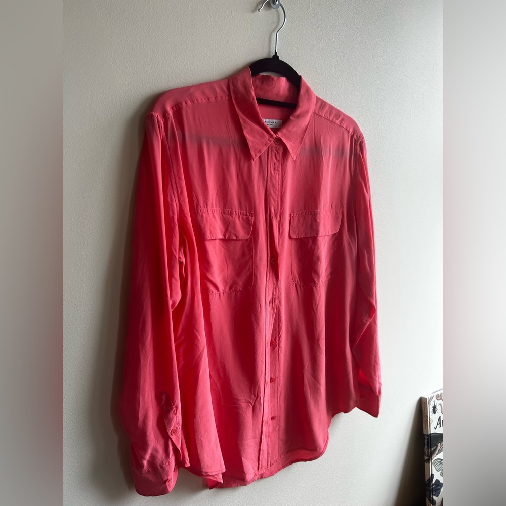 Equipment Femme 100% Silk Shirt – Coral